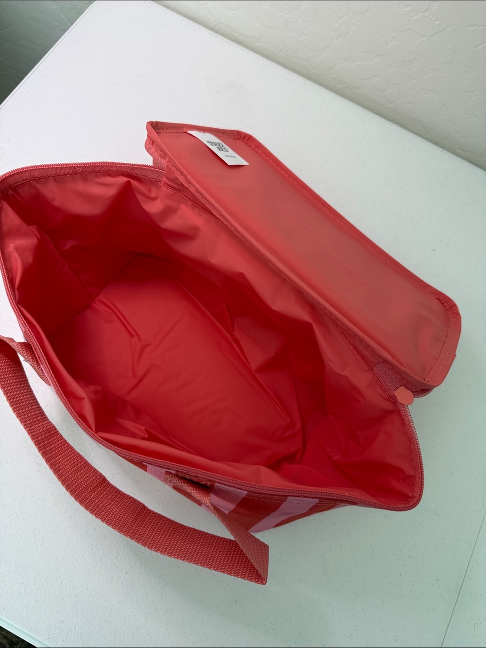 Trader Joe's Red & Pink Striped Mini Insulated Bag - Picture 7 of 8